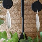 Olive Leaf Earrings – Silver