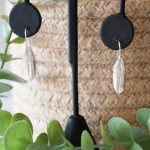 Olive Leaf Earrings – Silver
